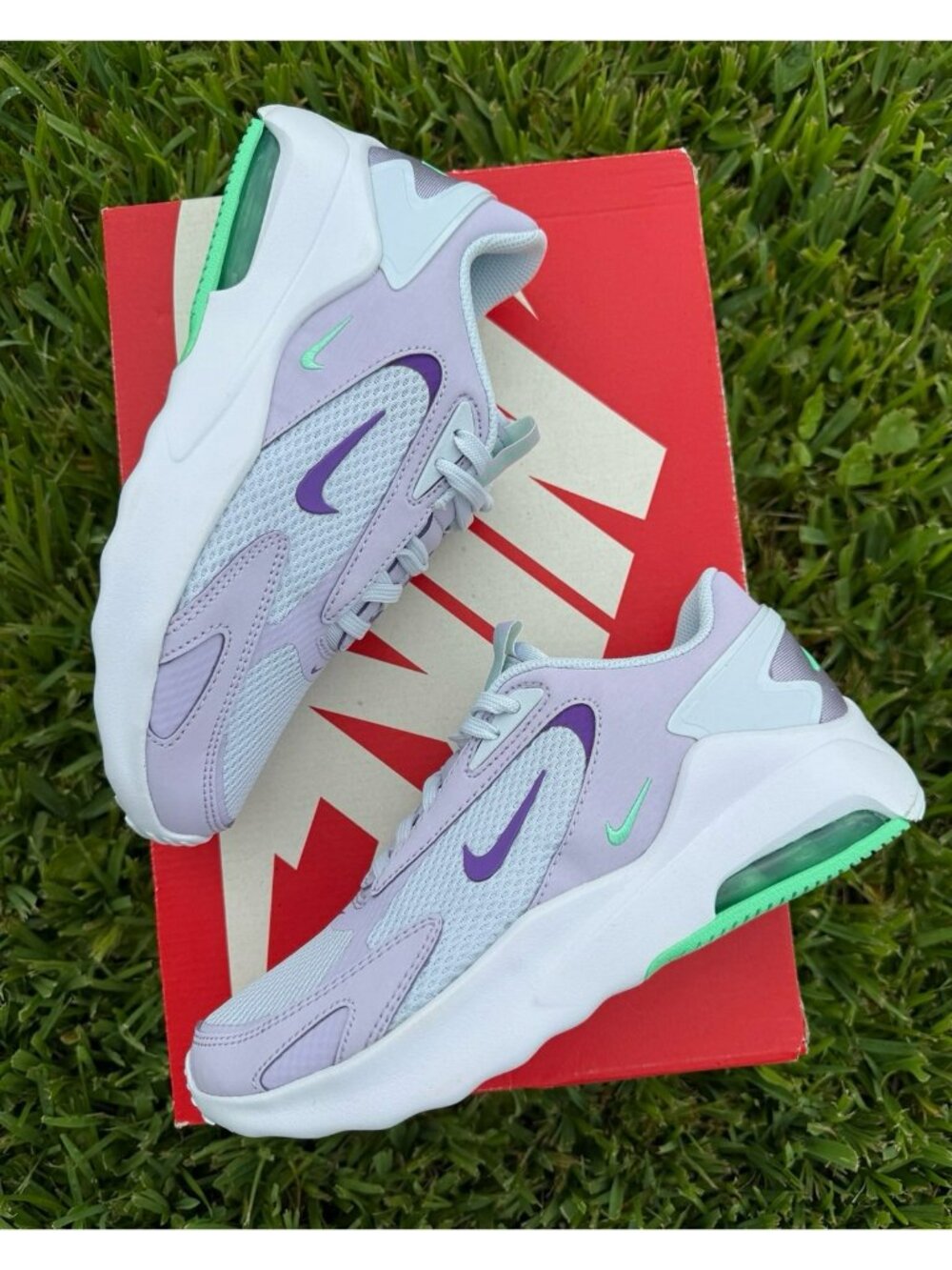 6.5 WOMEN'S Nike Air Max BOLT CU4152-002 VIOLET PURPLE / WHITE RUNNING SNEAKERS